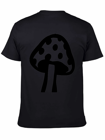 Mushroom Graphic Tee - Cool Black T-Shirt