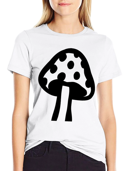 Mushroom Graphic Tee - Cool Black T-Shirt