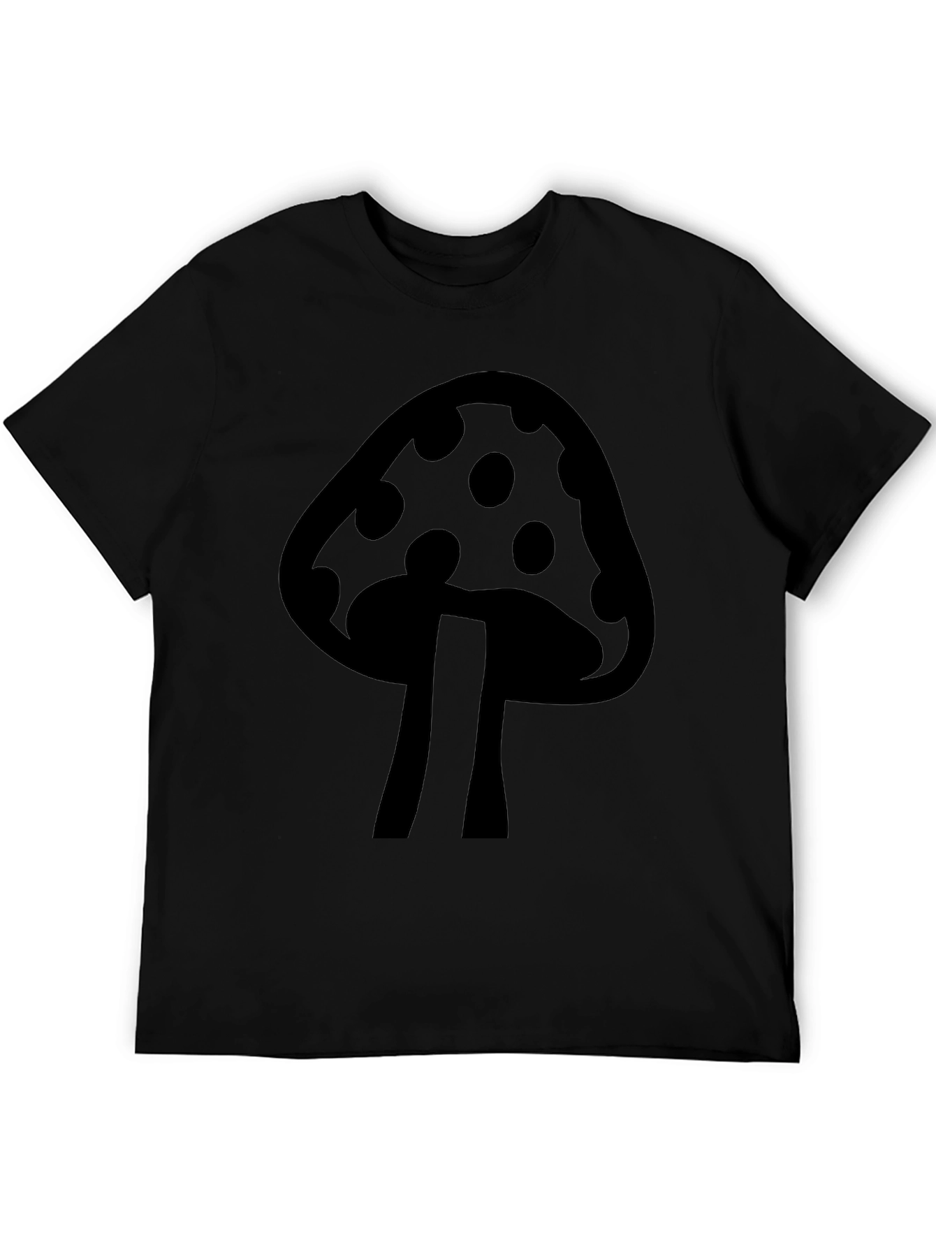 Mushroom Graphic Tee - Cool Black T-Shirt