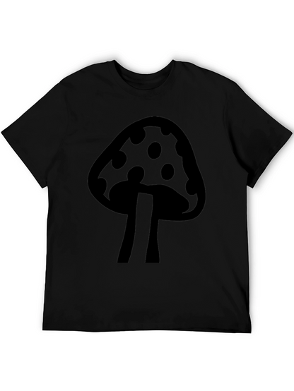 Mushroom Graphic Tee - Cool Black T-Shirt