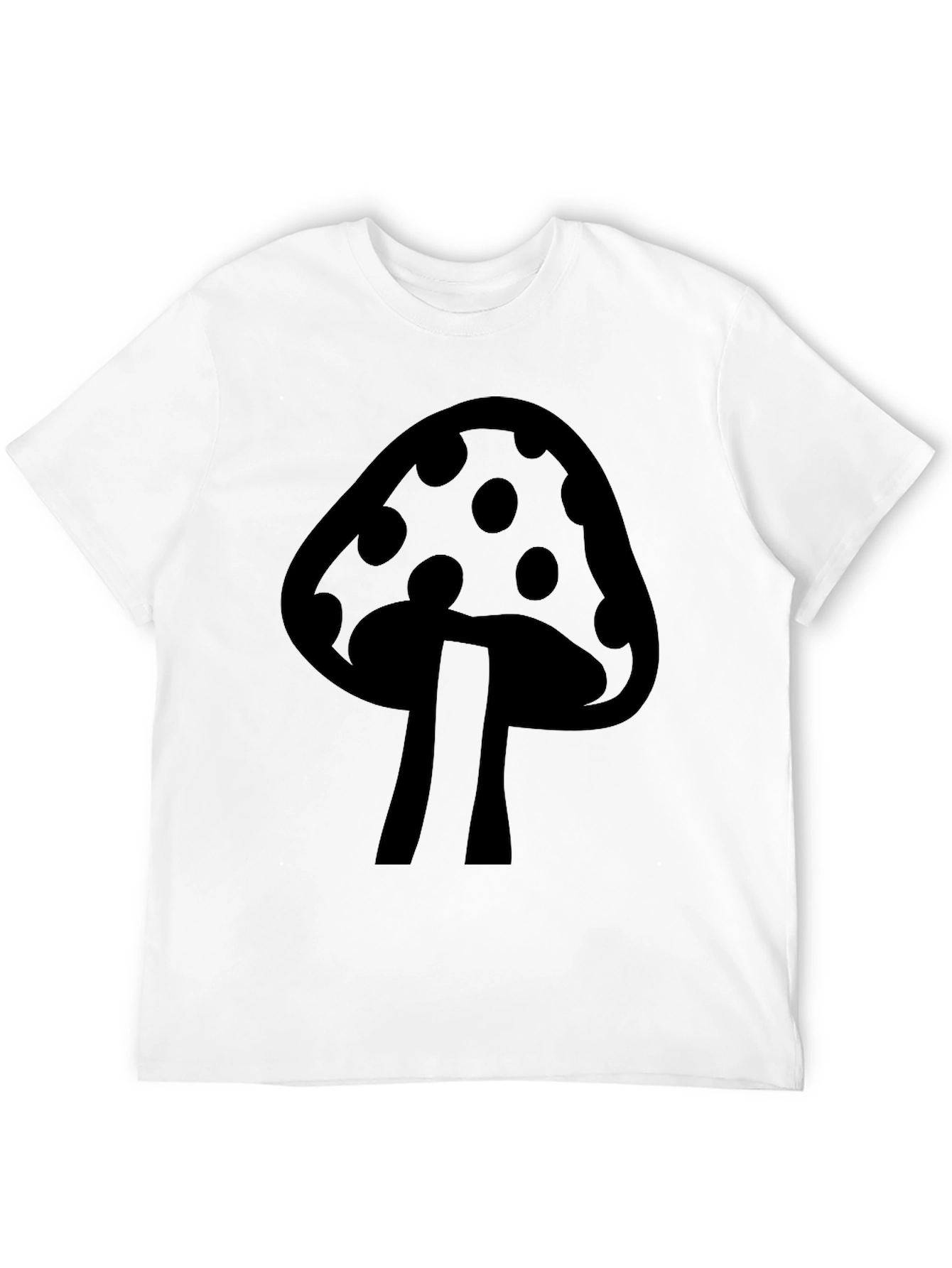 Mushroom Graphic Tee - Cool Black T-Shirt