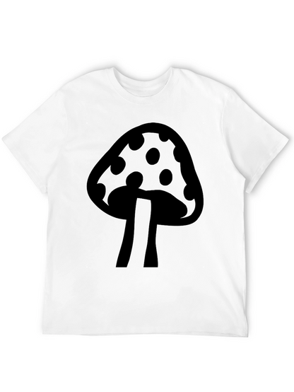 Mushroom Graphic Tee - Cool Black T-Shirt