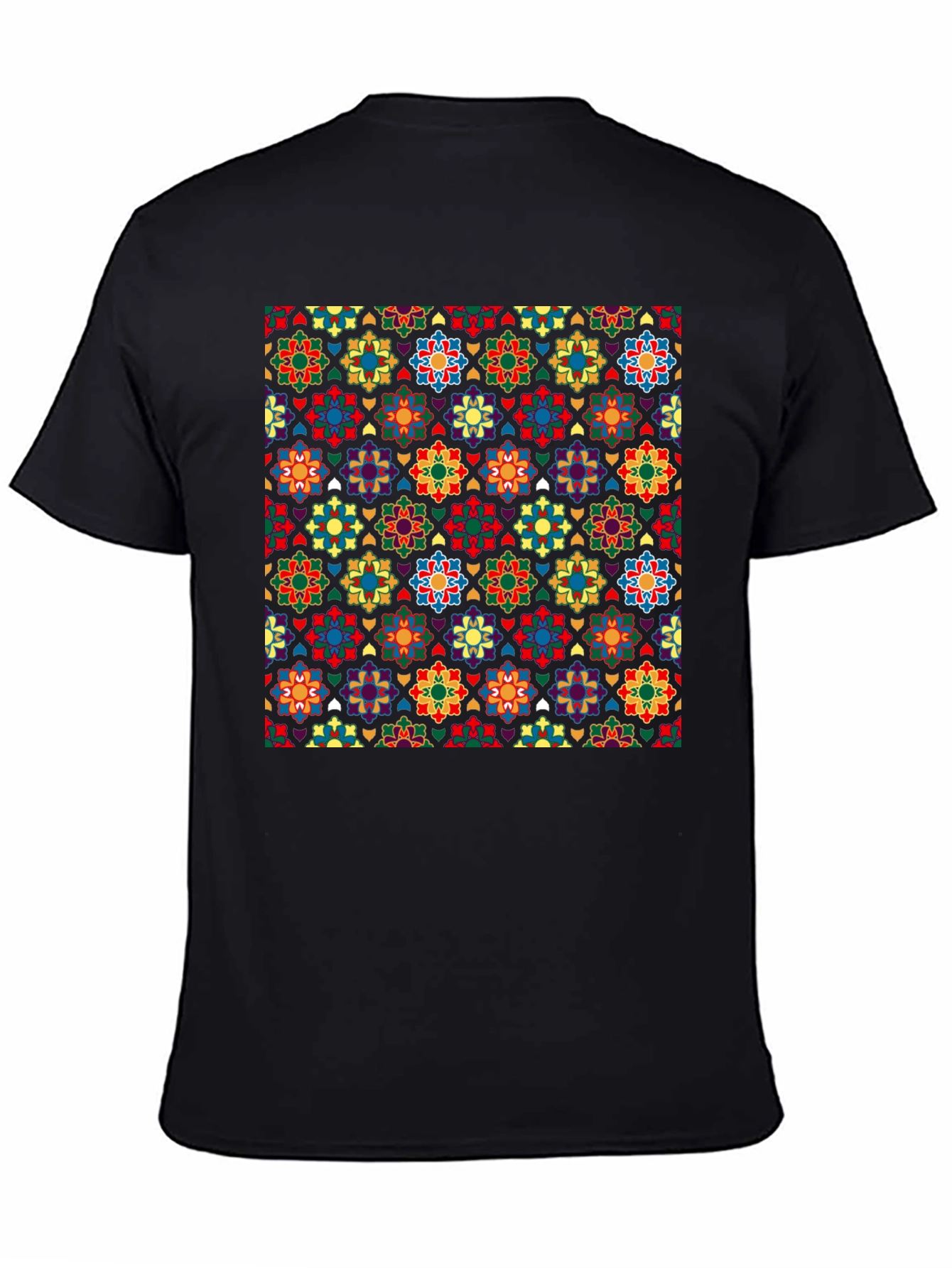 Patterned Crew Neck T-Shirt