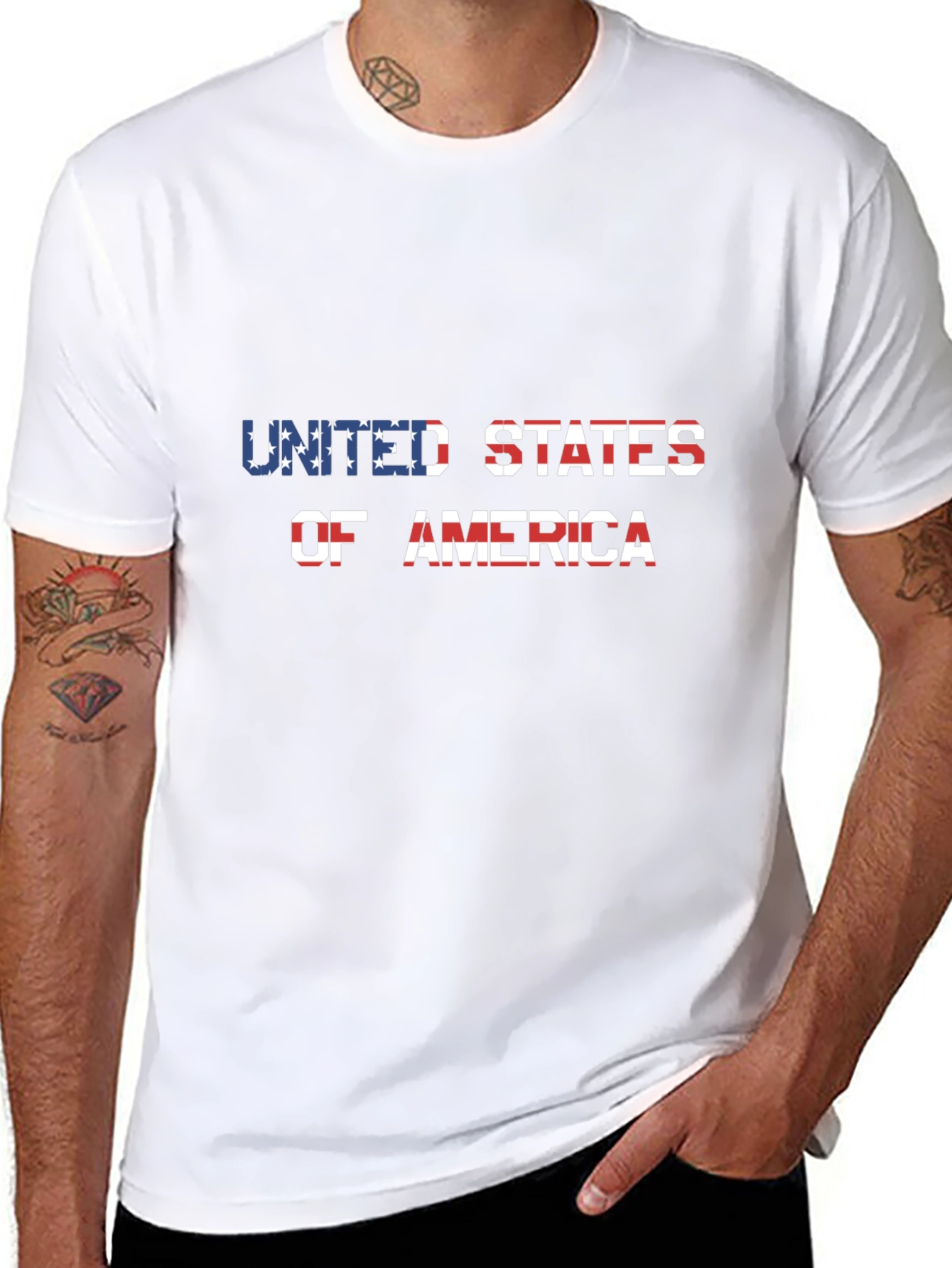 USA Flag T-Shirt Patriotic Design