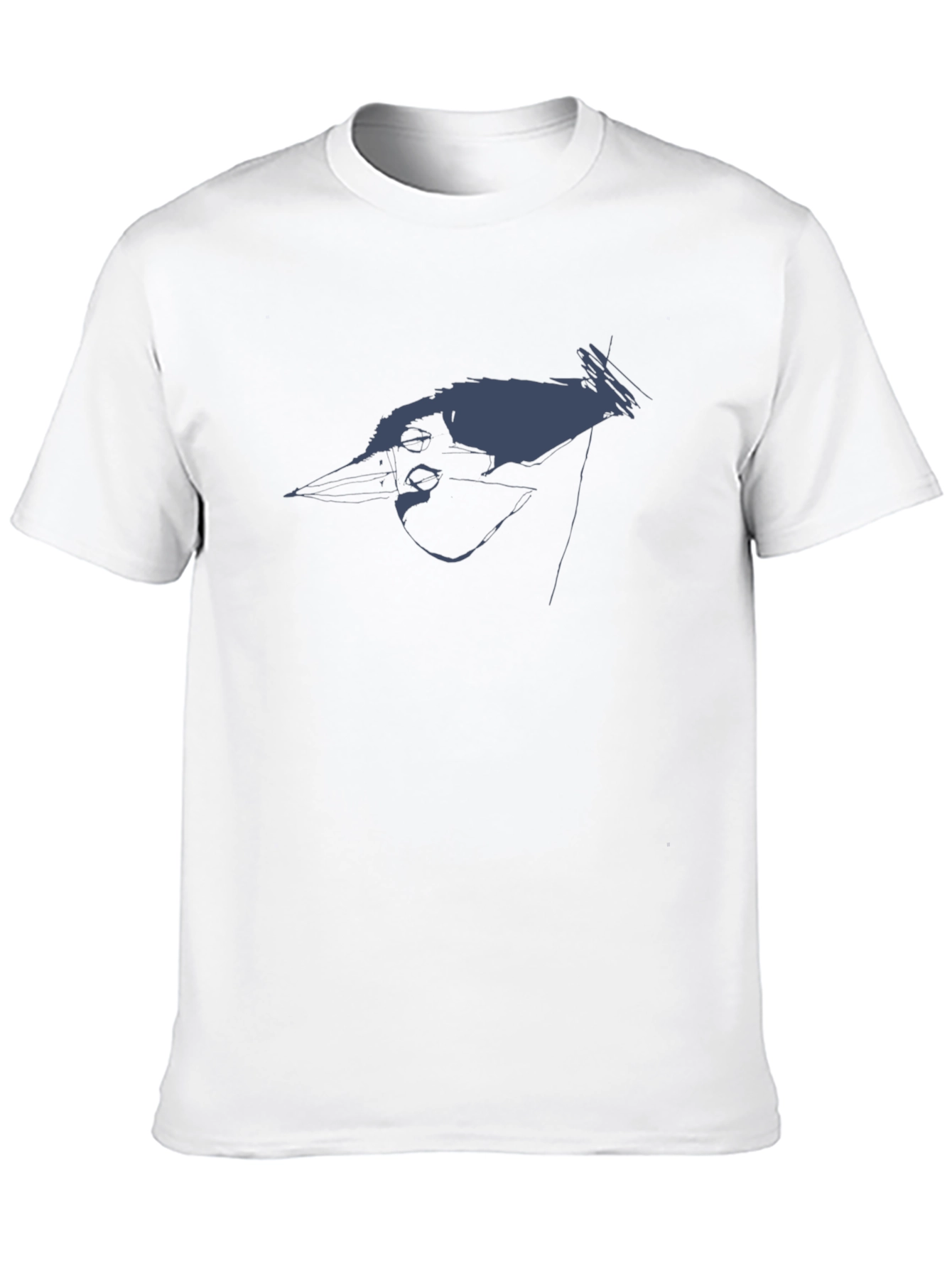 Modern Bird Graphic Black T-Shirt