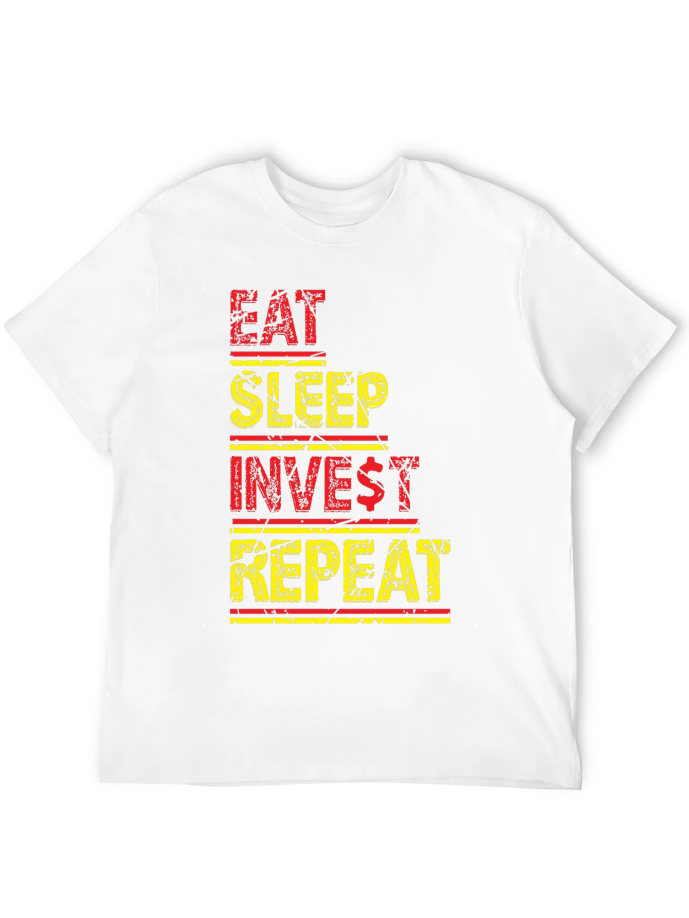 Eat Sleep Invest Repeat Black Graphic Tee