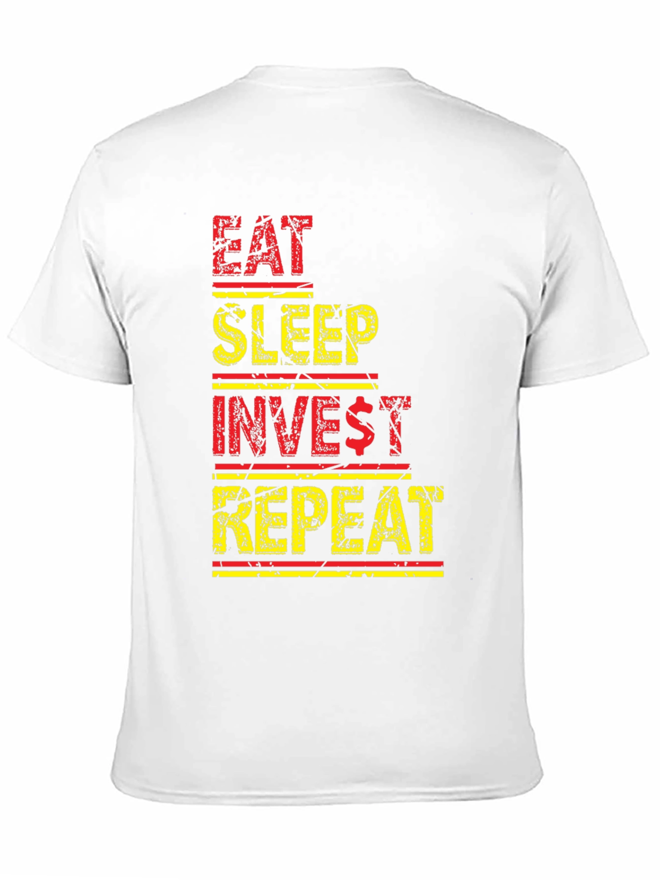 Eat Sleep Invest Repeat Black Graphic Tee