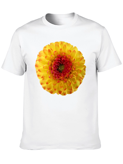 Dahlia Flower Graphic Print T-Shirt