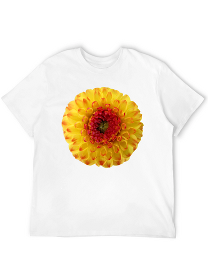 Dahlia Flower Graphic Print T-Shirt