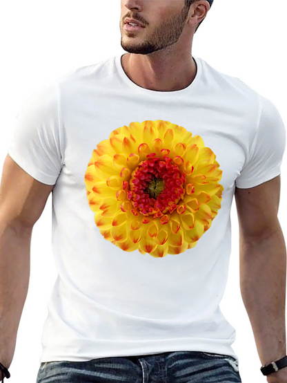 Dahlia Flower Graphic Print T-Shirt