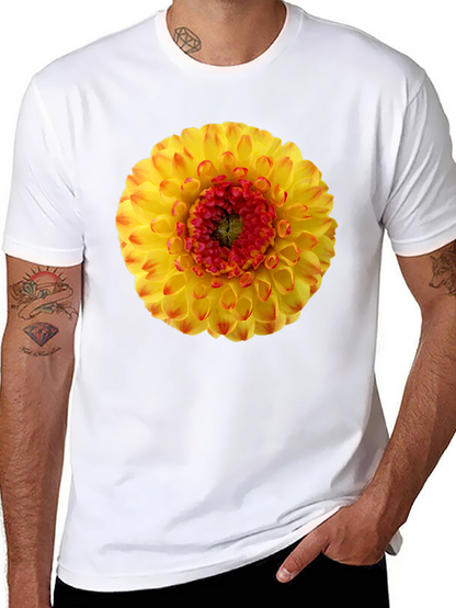 Dahlia Flower Graphic Print T-Shirt