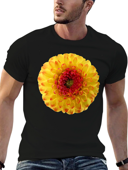 Dahlia Flower Graphic Print T-Shirt
