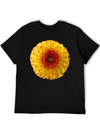 Dahlia Flower Graphic Print T-Shirt