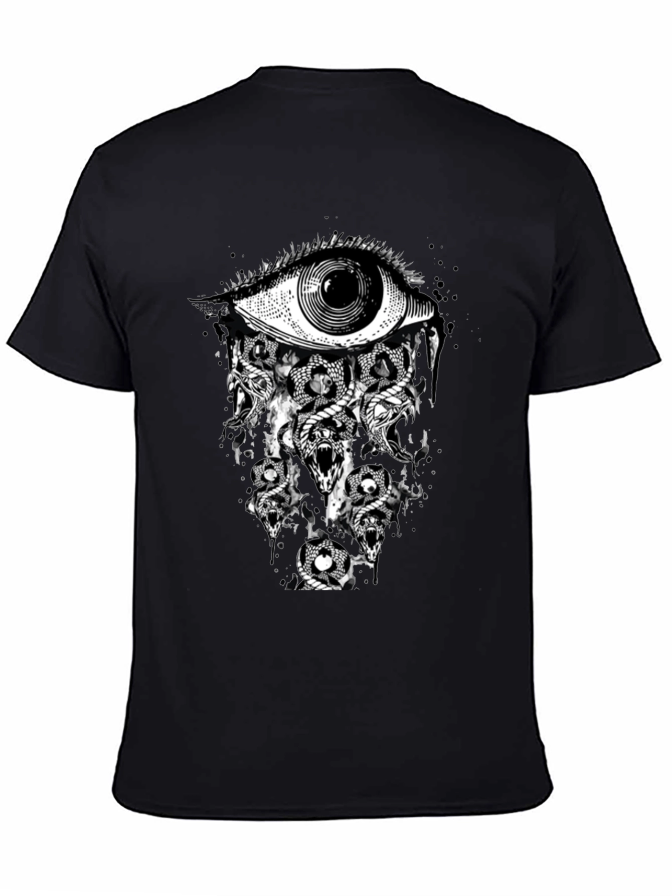 Eye & Snakes Graphic Tee - Black
