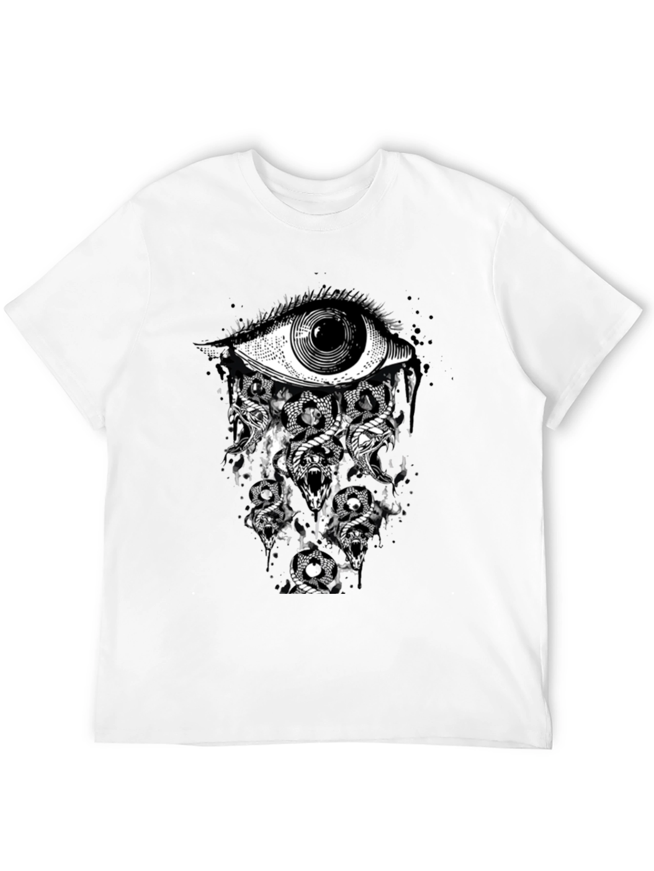 Eye & Snakes Graphic Tee - Black