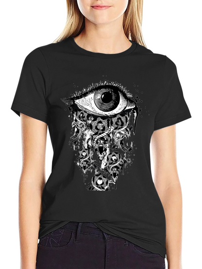 Eye & Snakes Graphic Tee - Black