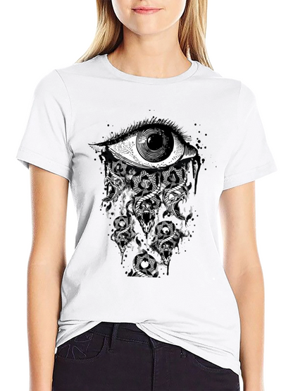 Eye & Snakes Graphic Tee - Black