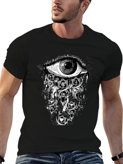 Eye & Snakes Graphic Tee - Black