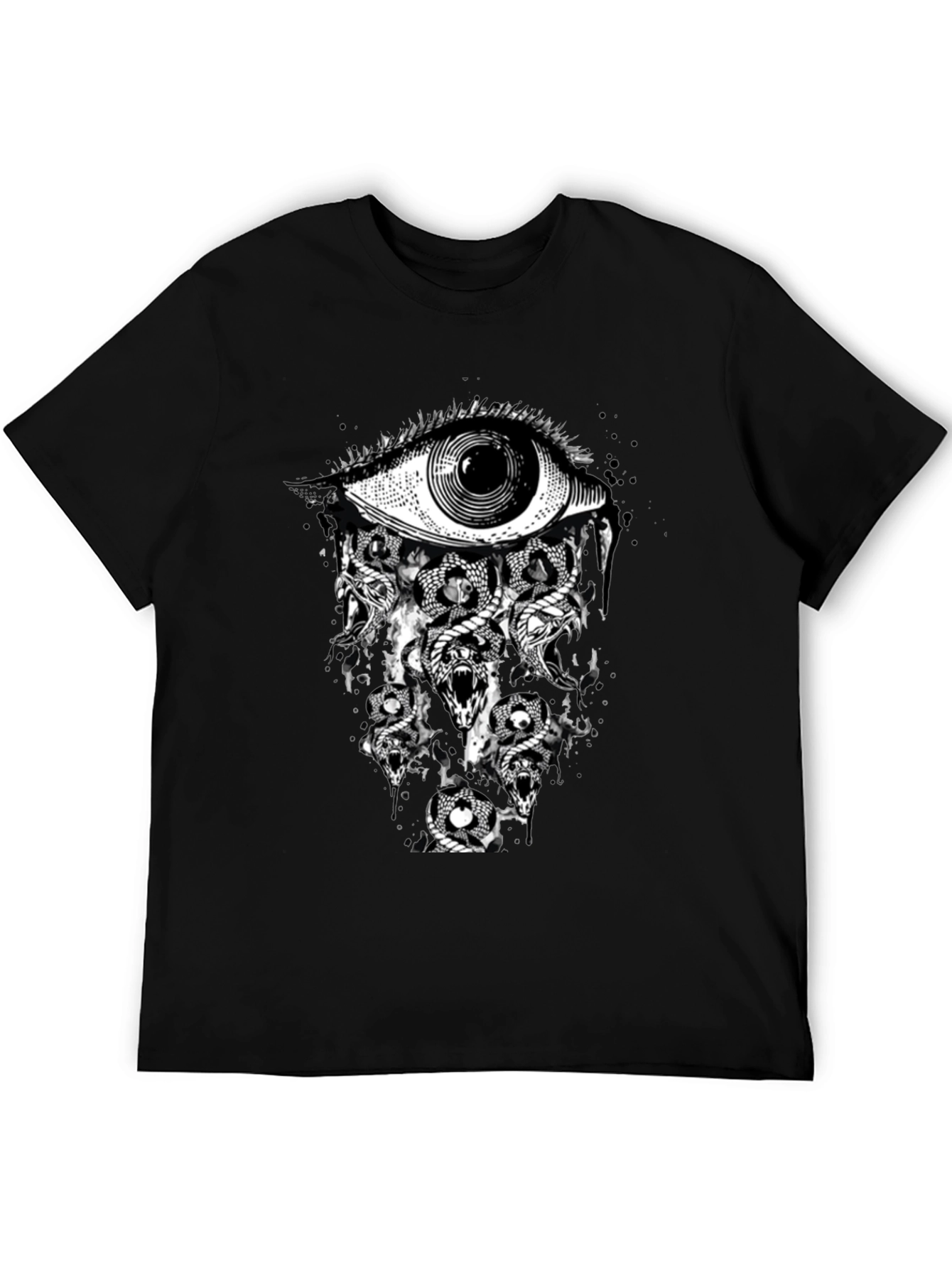 Eye & Snakes Graphic Tee - Black