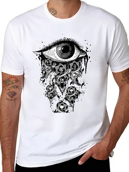 Eye & Snakes Graphic Tee - Black