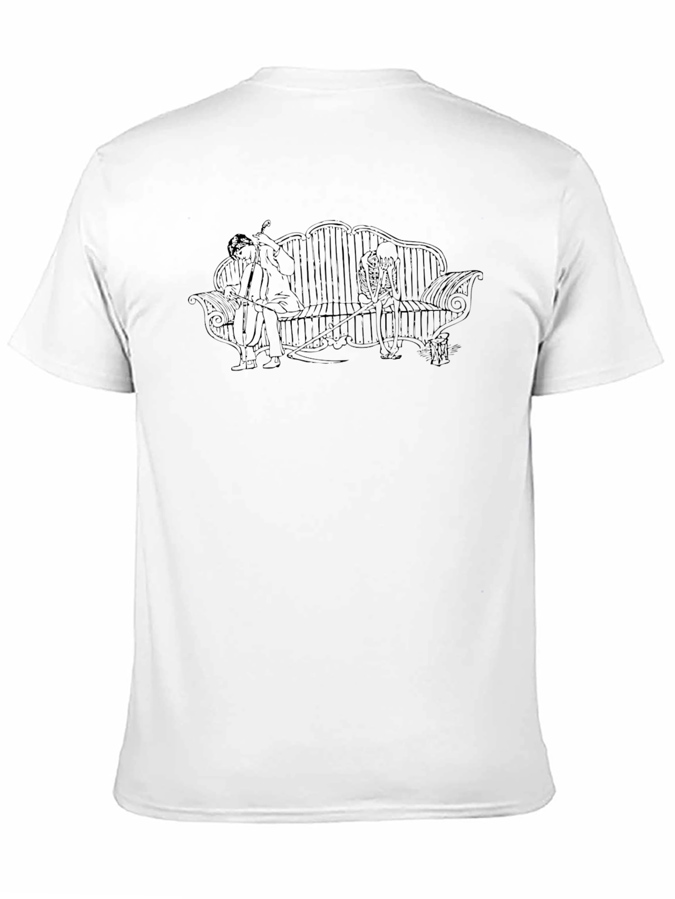 Black T-Shirt with Bench Design