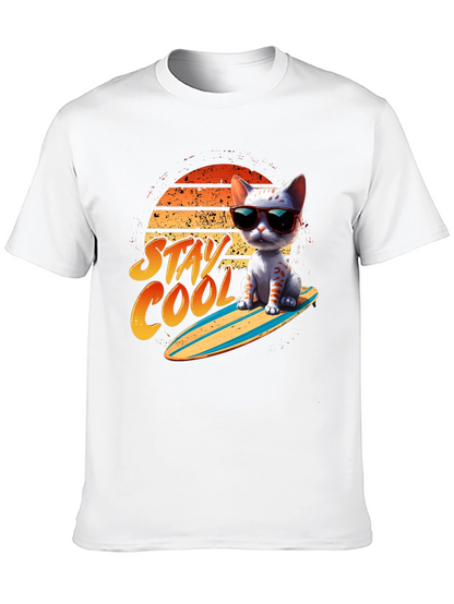 Cool Cat Surfboard T-Shirt