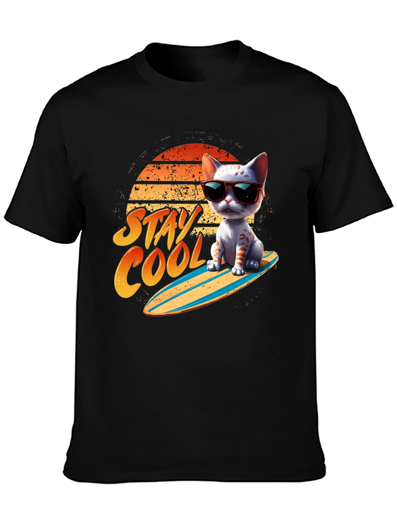 Cool Cat Surfboard T-Shirt