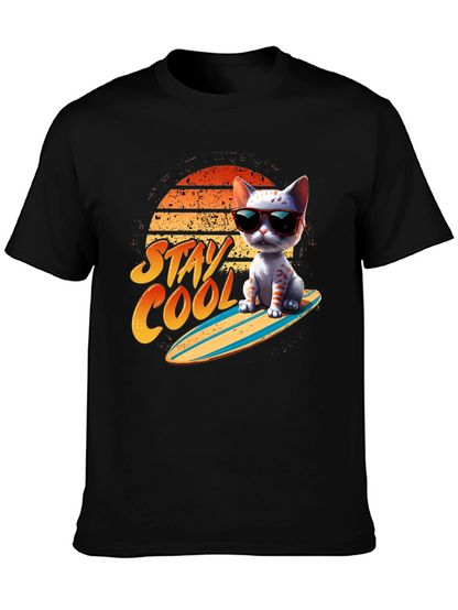 Cool Cat Surfboard T-Shirt