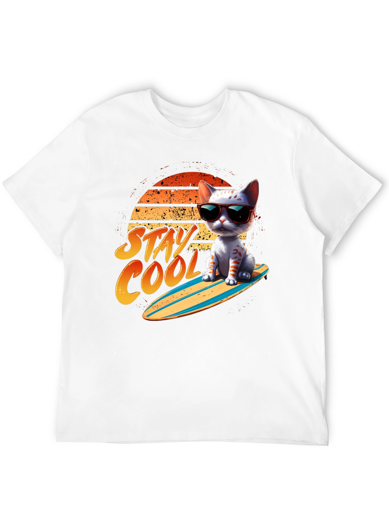 Cool Cat Surfboard T-Shirt
