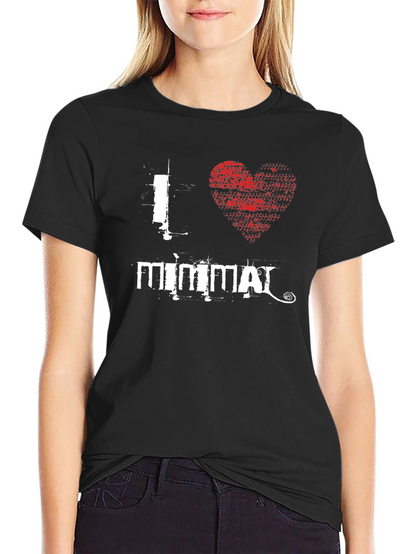 I Love Mimmai Black Graphic T-Shirt