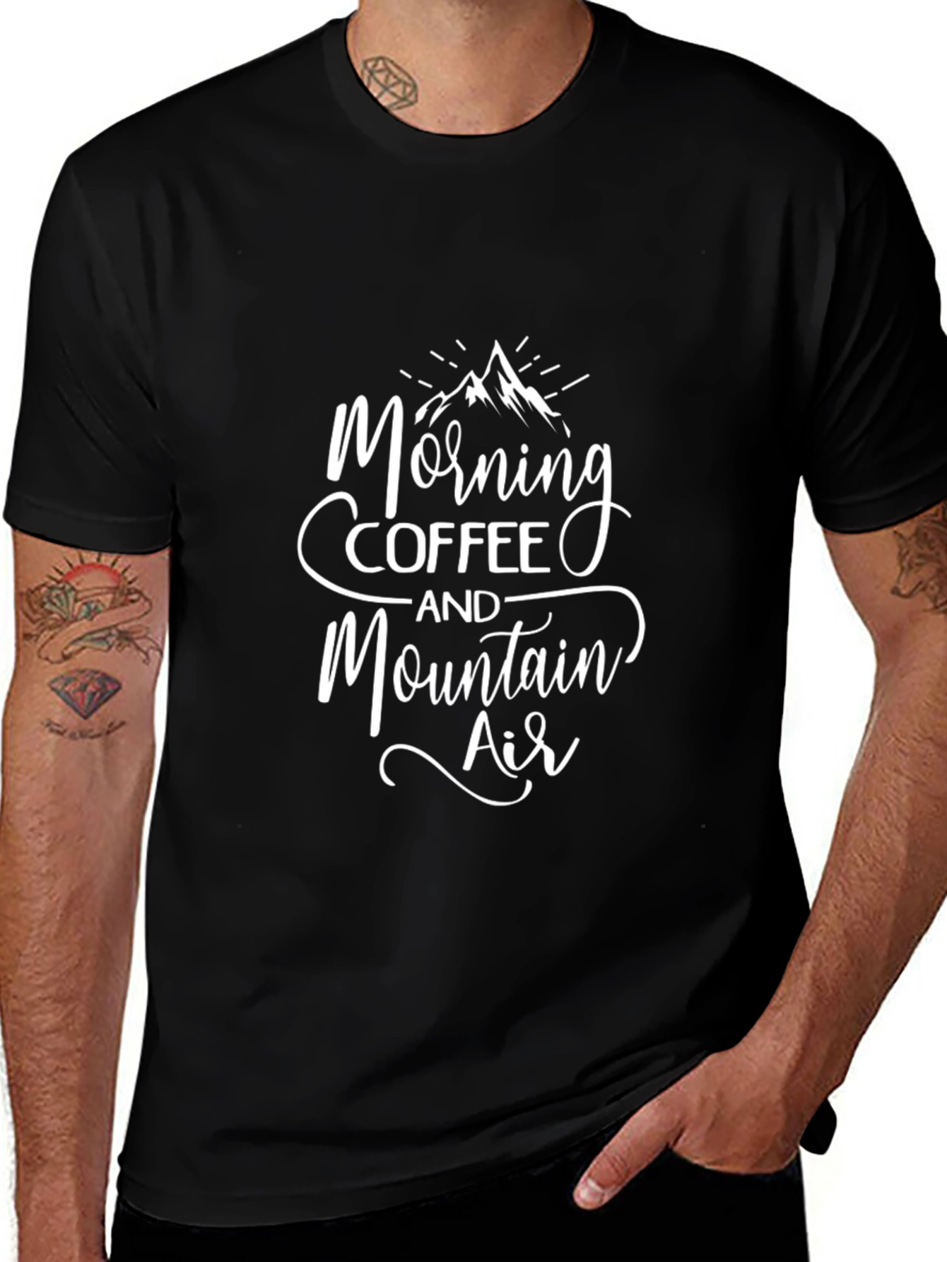 Morning Coffee & Mountain Air Graphic Tee