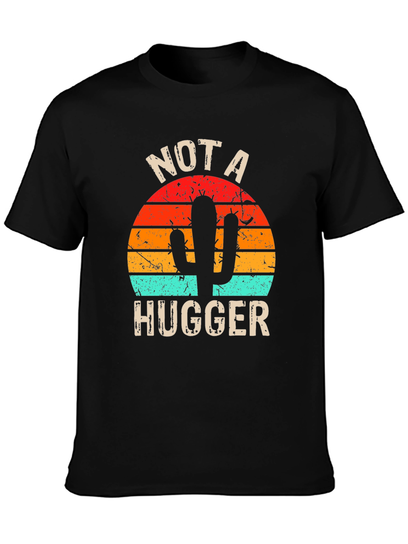 Not A Hugger Cactus Graphic T-Shirt