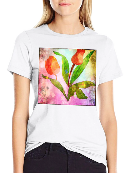 Floral Tulip Graphic T-Shirt