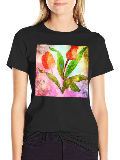 Floral Tulip Graphic T-Shirt