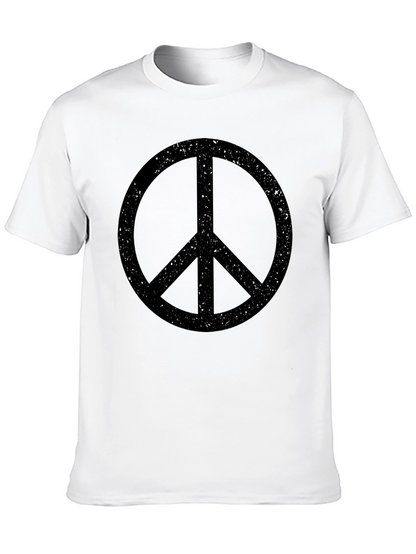 Retro Peace Sign T-Shirt - Black Graphic Tee