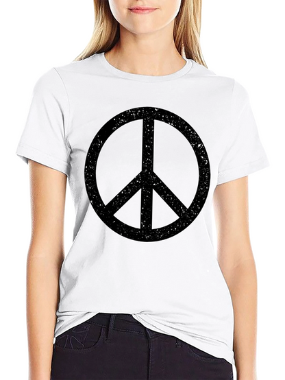 Retro Peace Sign T-Shirt - Black Graphic Tee