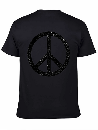 Retro Peace Sign T-Shirt - Black Graphic Tee