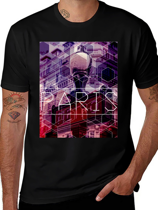 Paris Graphic T-Shirt - Trendy Geometric Print