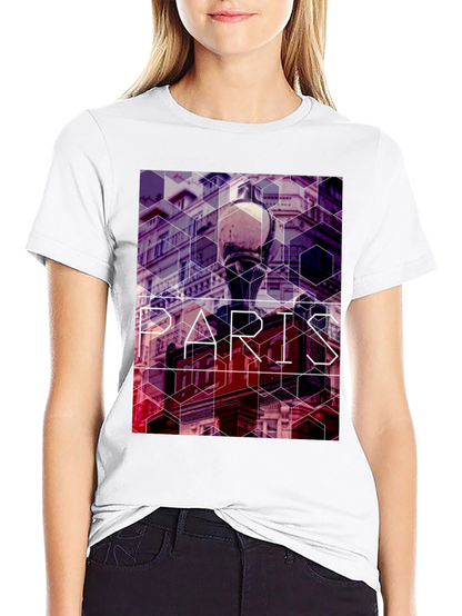 Paris Graphic T-Shirt - Trendy Geometric Print