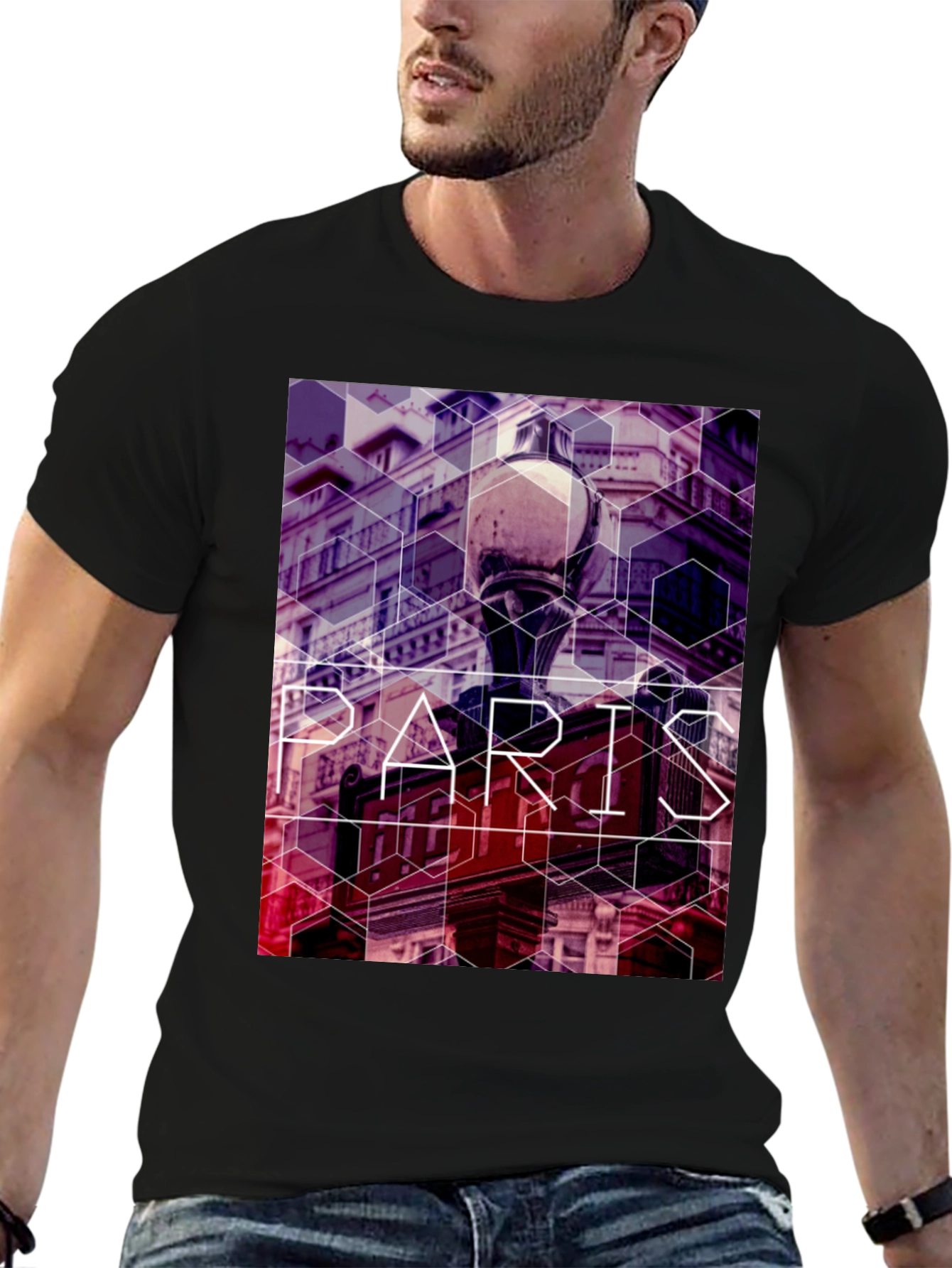 Paris Graphic T-Shirt - Trendy Geometric Print