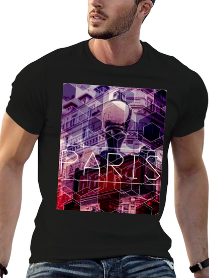 Paris Graphic T-Shirt - Trendy Geometric Print