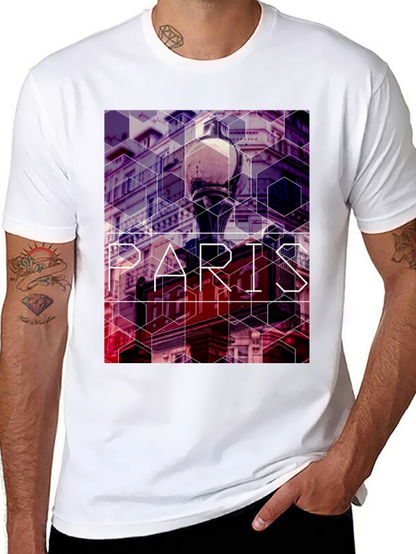 Paris Graphic T-Shirt - Trendy Geometric Print