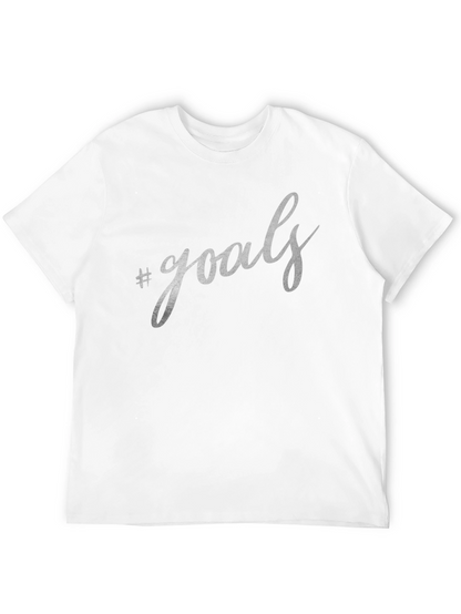 #Goals Graphic Print Black T-Shirt - Stylish and Trendy