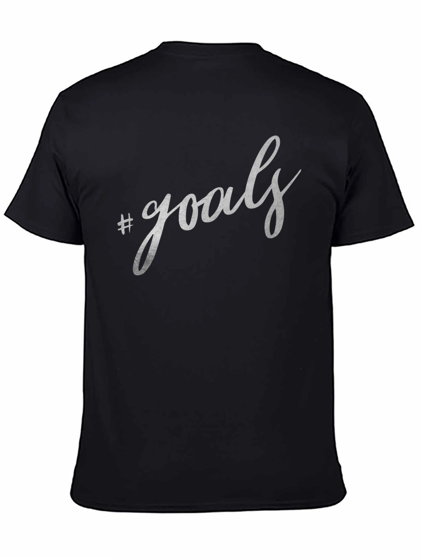 #Goals Graphic Print Black T-Shirt - Stylish and Trendy