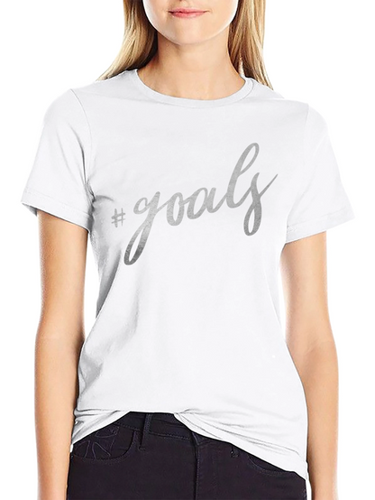 #Goals Graphic Print Black T-Shirt - Stylish and Trendy