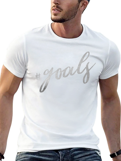 #Goals Graphic Print Black T-Shirt - Stylish and Trendy