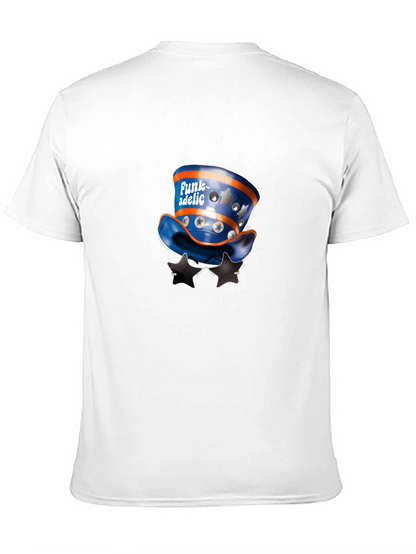 Funky Hat & Stars Black T-Shirt