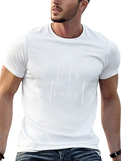 Lets Travel Black Graphic Tee
