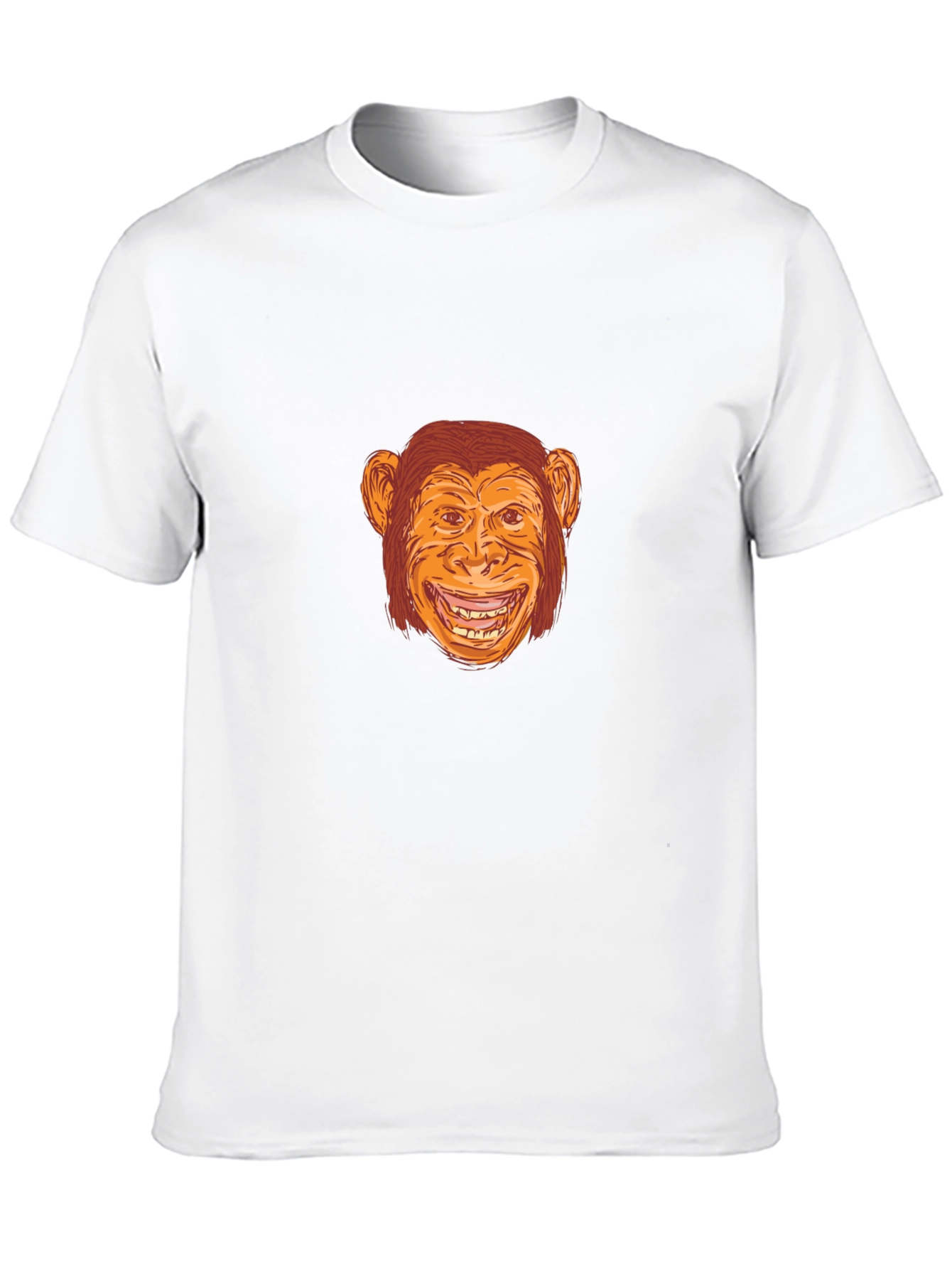 Funny Monkey Graphic Tee - Black Cotton T-Shirt