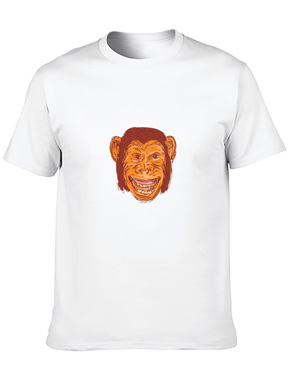Funny Monkey Graphic Tee - Black Cotton T-Shirt